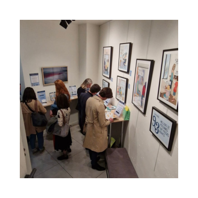 Découverte de l'exposition par les visiteurs