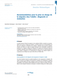Recommendation : Diagnostic et traitement de la migraine