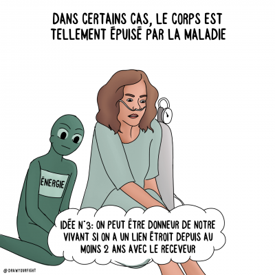 Illustration : le don du vivant est possible dans certains cas, par exemple quand on a un lien étroit avec le receveur depuis plusieurs années