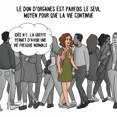 Illustration: la greffe est parfois le seul moyen pour que la vie continue et qu'elle soit presque normale