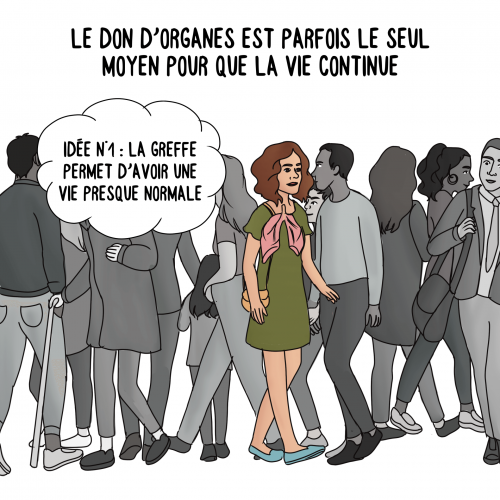 Illustration: la greffe est parfois le seul moyen pour que la vie continue et qu'elle soit presque normale