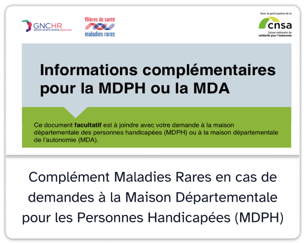 Formulaire complementaire en cas de maladie rare pour les demarches au pres de la mdph