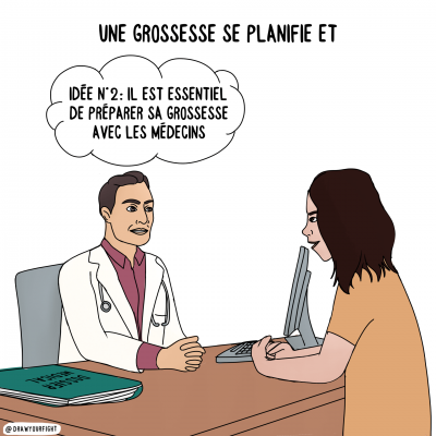 Illustration sur l’intérêt d’une visite préconceptionelle surtout quand on a une maladie chronique
