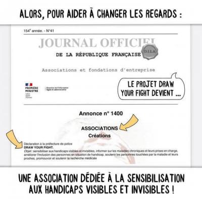 Photo de la publication au journal officiel de l'association DRAW YOUR FIGHT